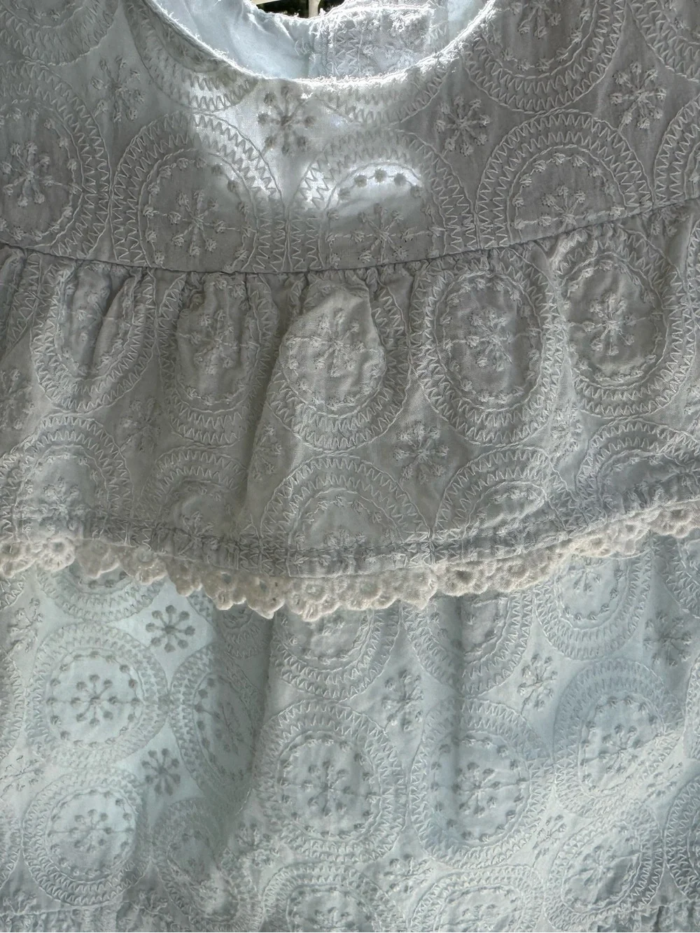 Catherine Malandrino light blue sleeveless eyelet dress. Size 2T